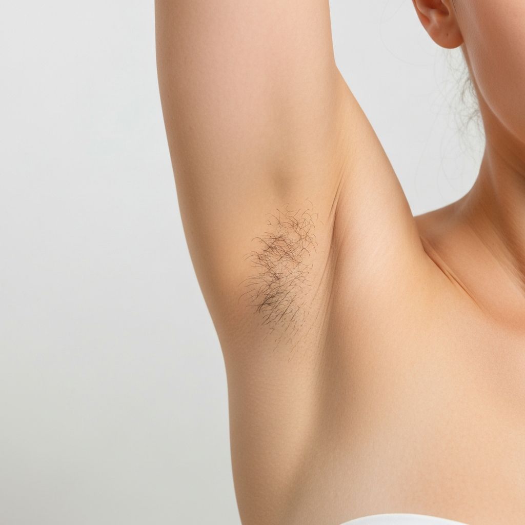 Underarms before laser hair removal at Peach Lasers Calgary